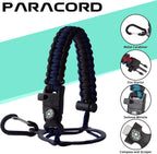 64OZ Insulated Water-Bottles with Straw - Spout Lid, Stainless Steel Metal Water Jug Keep Cold 48h/Hot 24h, Half Gallon Water Bottle w/Paracord Handle & Carry Sleeve Strap for Hiking Camping Sport