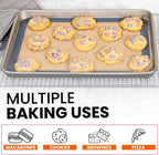 Silicone Baking Mat - 2 Pack Reusable Silicone Baking Sheet Liner for Oven - Half Sheet Nonstick Mat 16.5"x11.6" for Bread, Dough, Macaron, Cookie Cooking Liners for Kitchen Counter Bakery Supplies