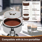 58.5mm Espresso Puck Screen, Lower Shower Screen, Metal Coffee Reusable Filter for 58mm Espresso Portafilter Basket, 1.7 Thickness(Happy)