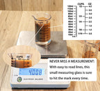 Ackers 4oz Glass Measuring Cup – Shot Glass with Ounce,Ml,Cups Markings for Kitchen & Bar(Pack of 2)