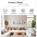 InPlace Shelving, 9602096E, Wall Mounted Real Wood Rustic Bracket Ledge, 24 Inch x 5 Inch x 6.1 Inch, Distressed White