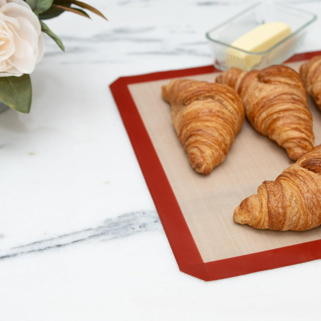 Silicone Baking Mats, Full Size Baking Sheet Liners, Multi Pack,17 x 25 inch, Non-Stick, Silicone Baking Sheet Liner, Perfect For Baking Macarons Cookies And Cakes (Full Size, 2, Baking Mats)