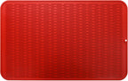 Silicone Dish Drying Mat for Multiple Usage,Easy clean,Eco-friendly,Heat-resistant Silicone Mat for Kitchen Counter or Sink,Refrigerator or Drawer Liner Red 3XL 28 inches x 18 inches