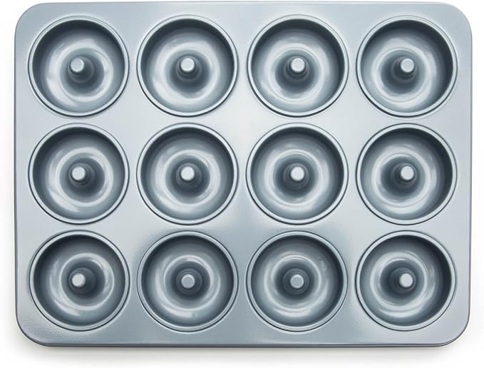 Fox Run Non-Stick Mini Donut Pan, 12-Cavity Donut Mold, Makes 2" Bite Sized Donuts