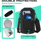 1 Gallon Insulated Water Bottle - with Straw & Auto Chug Lid, Paracord Handle, Bottle Sleeve, 128 oz Stainless Steel Water Bottle, Large Metal Gallon Water Jug Canteen for Sport Work