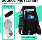 32/40/64oz Insulated Water Bottle with Paracord Handle, Sleeve Carry Strap, Straw Spout Lid, Wide Mouth Metal Canteen Sports Thermo Mug, Leak & Sweat Proof Cold Flask Jug for Camping Traveling