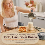 KHAVA 5-in-1 Electric Milk Frother and Steamer, Hot Cold Foam Maker & Milk Heater, Automatic Milk Warmer for Coffee, Latte, Hot Chocolate, 17oz Stainless Steel Pitcher Detachable for Dishwasher Safe