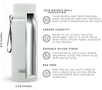 London Sip 25 oz Multi-Purpose Tea Infuser Mug – Fruit Infuser Water Bottle for Hot and Cold – Double Wall Stainless Steel Insulated, Pearl White