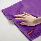 Artoid Mode 100% Cotton Purple Waffle Weave Kitchen Dish Cloths, 13x28 Inch Ultra Soft Absorbent Quick Drying Kitchen Dish Towels Set of 4