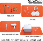 Silicone Dish Drying Mat for Multiple Usage,Easy clean,Eco-friendly,Heat-resistant Silicone Mat for Kitchen Counter or Sink,Refrigerator or Drawer Liner Orange 4XL 32 inches x 18 inches