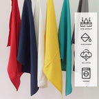 TARAN LIVING Kitchen Towels Dish Towels for Kitchen Tea Towels for Kitchen Bar Towels for Cloth Towels dishcloths - Solid 18"x28" Pack of 6 (Assorted (1), Pack of 6)