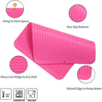 Silicone Dish Drying Mat for Multiple Usage,Easy clean,Eco-friendly,Heat-resistant Silicone Mat for Kitchen Counter or Sink,Refrigerator or drawer liner Rose L 16 inches x 12 inches