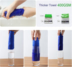 Microfiber Cleaning Cloth for Kitchen Housekeeping Dish Electronics Dust Rags Thick Lint Free Car Wash DryingTowel (12"x12") Green/Blue/Orange -6 Pack