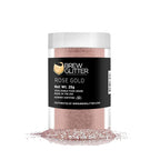 Rose Gold BREW GLITTER Edible Glitter For Drinks, Cocktails, Beer, Garnish Glitter & Beverages | KOSHER & HALAL Certified | 100% Edible & Food Grade | Vegan, Gluten, Nut Free (25g, Rose Gold)