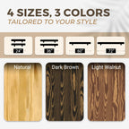 36'' Pine Wood Floating Shelves for Wall- Set of 2 - Rustic Wall Mounted Wooden Shelf for Stylish Home Décor (Dark Brown, 36x6.5x1.25)