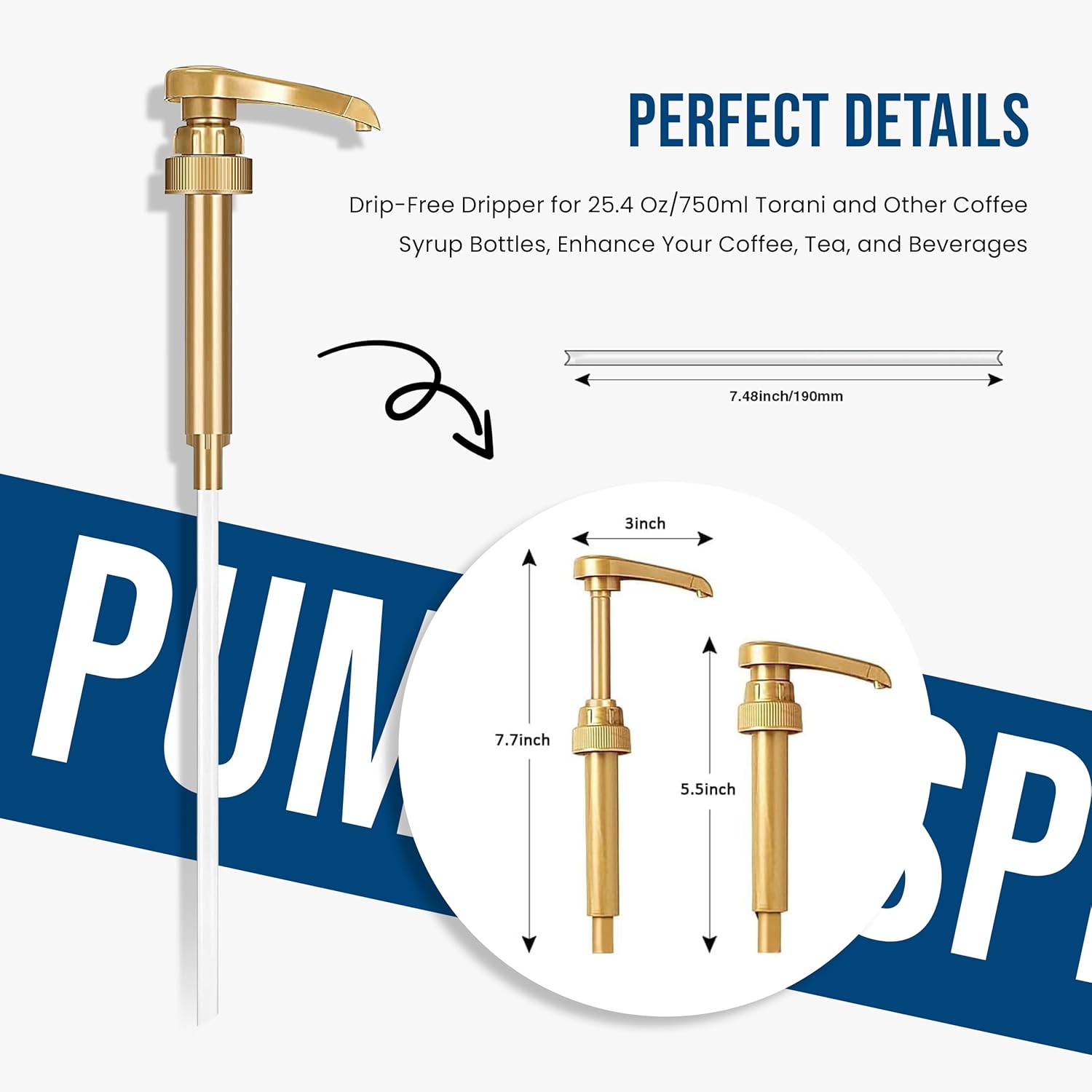 Jimoco® Syrup Pump Dispenser + Torani® Sugar Free Coconut Syrup, 25.4 oz - Coffee Syrup Pump & Flavoring Bundle