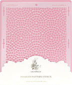 Cake Stencil - Seamless Delicate Pattern for Decorating Tall Double Barrel Cake to Use with Buttercream, Royal Icing, Ganache, Paint, Airbrush (STRAAT)