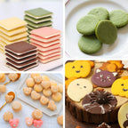 QELEG 4Pcs Cookie Molds Chocolate Chablon Cookies Stencil Mold Set for Cake Decoration QLG116/120HBGJ2393/2396