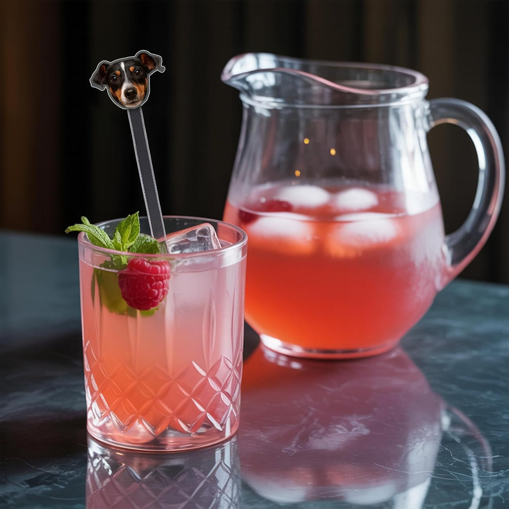 Custom Wedding Dog Stir Sticks, Personalized Pet Acrylic Cocktail Stirrers, Unique Wedding Drink Sticks, Reusable Acrylic Stirrers, Wedding Favors and Decorations Style 3