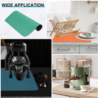 uxcell Silicone Mats for Kitchen Counter, 15.7" x 11.8" Non-Slip Countertop Protector Mat Heat Resistant Coffee Mat Waterproof Table Placemat, Green