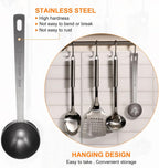 HARFINGTON 3pcs Coffee Scoop Spoon 2tbsp (6tsp, 30ml) 304 Stainless Steel Long Handle Teaspoon/Tablespoon Measuring Spoons Scoops for Tea Sugar Kitchen, Black