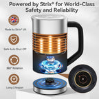 Secura Milk Frother, Electric Milk Steamer Stainless Steel, 16.9oz/500ml Automatic Hot and Cold Foam Maker and Milk Warmer for Latte, Cappuccinos, Macchiato, 120V