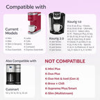 4-Pack Roogaluckeep Reusable K Cup for Keurig, Black BPA Free Refillable K-Cup Pod Coffee Filters, Universal Fit Refillable Coffee Filters for 1.0 and 2.0 Keurig Coffee Makers