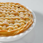 Fun Elements Ceramic Pie Pan, 9 Inch Pie Dish for Baking, Ruffled Pie Plate, Non-Stick Deep Dish Pie Pan for Apple Pie and Pot Pie, Thanksgiving Christmas Gifts, Set of 2, White