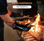 932°F Extreme Heat Resistant Gloves for Tansyan Grill BBQ, Waterproof Long Sleeve Pit Grill Gloves for Fryer, Baking, Oven,Smoker,Fireproof, Oil Resistant Neoprene Coating（14-Inch ）