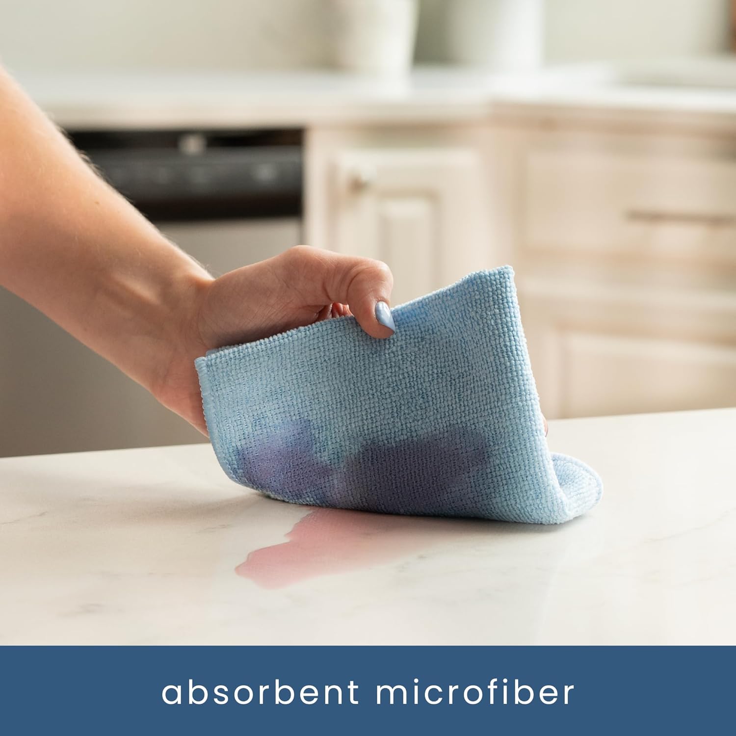 S&T INC. 200 Pack Microfiber Cleaning Cloth, Bulk Towels for Home, Reusable Microfiber Towels for Cars, Cleaning Rags, Light Blue, 11.5 Inches x 11.5 Inches, 200 Count