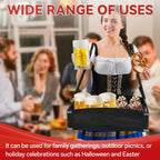 Large Halloween Wooden Snack Trays with Strap 22.8 x 15.8 x 5.9 Inch Movie Night Snack Trays Usherette Vendor Tray Popcorn Carrier Party Tray for 20's Theme Party Carnival Costume Supplies