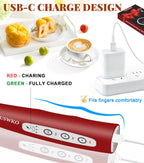 YUSWKO Milk Frother Handheld for Coffee, Rechargeable Drink Mixer with 3 Heads 3 Speeds Electric Coffee Frother Whisk, Gift for Many Occasions and Festival