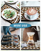 AMOAMI Coffee Mat Hide Stain Rubber Backed Absorbent Dish Drying Mat for Kitchen Counter - Fits Under Coffee Maker or Machine - PEANUT 12X19