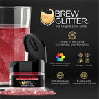 Brew Glitter Maroon Edible Drink Glitter 1x 4g Jar for Cocktails, Beer, & Beverages