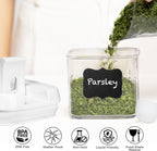 Shazo 9 PC Airtight Food Storage Containers - BPA Free Clear Plastic Snack & Spice Containers with Easy Lock Lids - Kitchen and Pantry Organization for Herbs, Coffee, Tea - 0.5L / 2.1 Cups