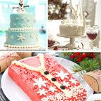 Christmas Silicone Molds Snowflake Molds Mini Xmas Fondant Chocolate Candy Cake Molds Christmas Snowman Tree Snowflake Holly Leaves Santa Claus Baking Molds for Xmas New Year Party Cake Decor