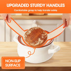 Silicone Bread Sling Dutch Oven，2 PCS Silicone Baking Mat Set，Non-Stick & Easy Clean Reusable Bread Mat With Extra Long Handles, Bread Baking Mat for Sourdough Transfer