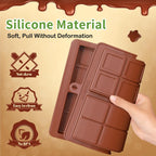 Chocolate Bar Mold,2 Pack 2 in 1 Dubai Chocolate Molds and Scraper for Stuffed Bar,Deep Large and Thick Chocolate Candy Bar Mold for Filling Knafeh Pistachio Kit