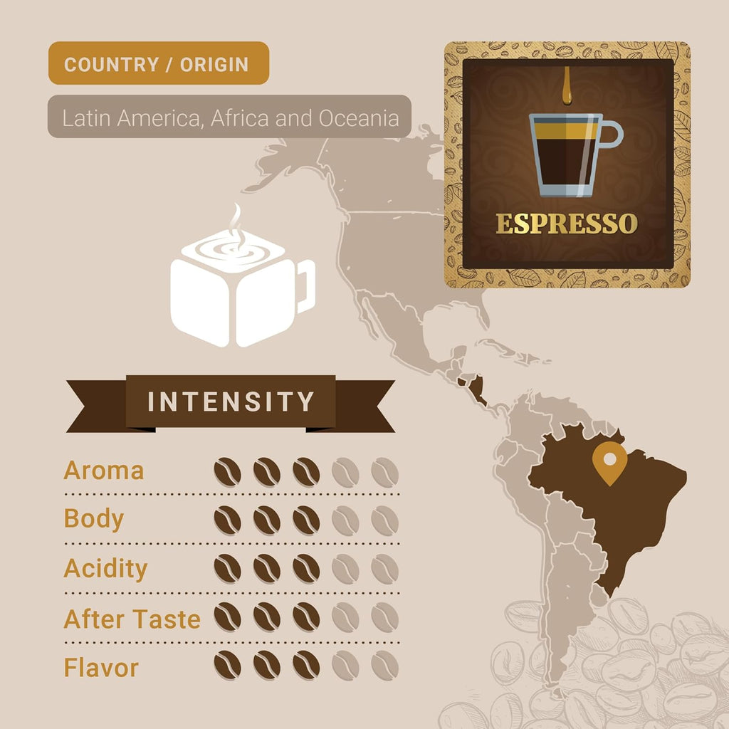 Espresso Coffee, Single Serve Coffee Pods, Premium Espresso Blend Fresh Roasted Coffee | K-Cup Compatible Brewers | Cubico Coffee | 10 Count