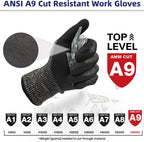 Schwer ProGuard Highest Level Cut Resistant Work Gloves PR3326 for Extreme Protection，ANSI A9 Cut Gloves with Reinforced Thumb, Non Slip, Non PFAS, Durable, Touch-screen, Black 1 Pair（XXL）