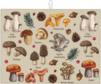 Mushroom Dish Drying Mats For Kitchen Counter XL Microfiber Kitchen Drying Mat Large Draining Pad Absorbent Quick Drying Dish Mat 18x24 Inch