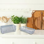 4PCS Drawer Organizer for Kitchen,Utensil Mesh Drawer Organizer with Interlocking Arm for Cosmetic,Flatware,Pen (9 * 3 * 2 Inches,Grey)