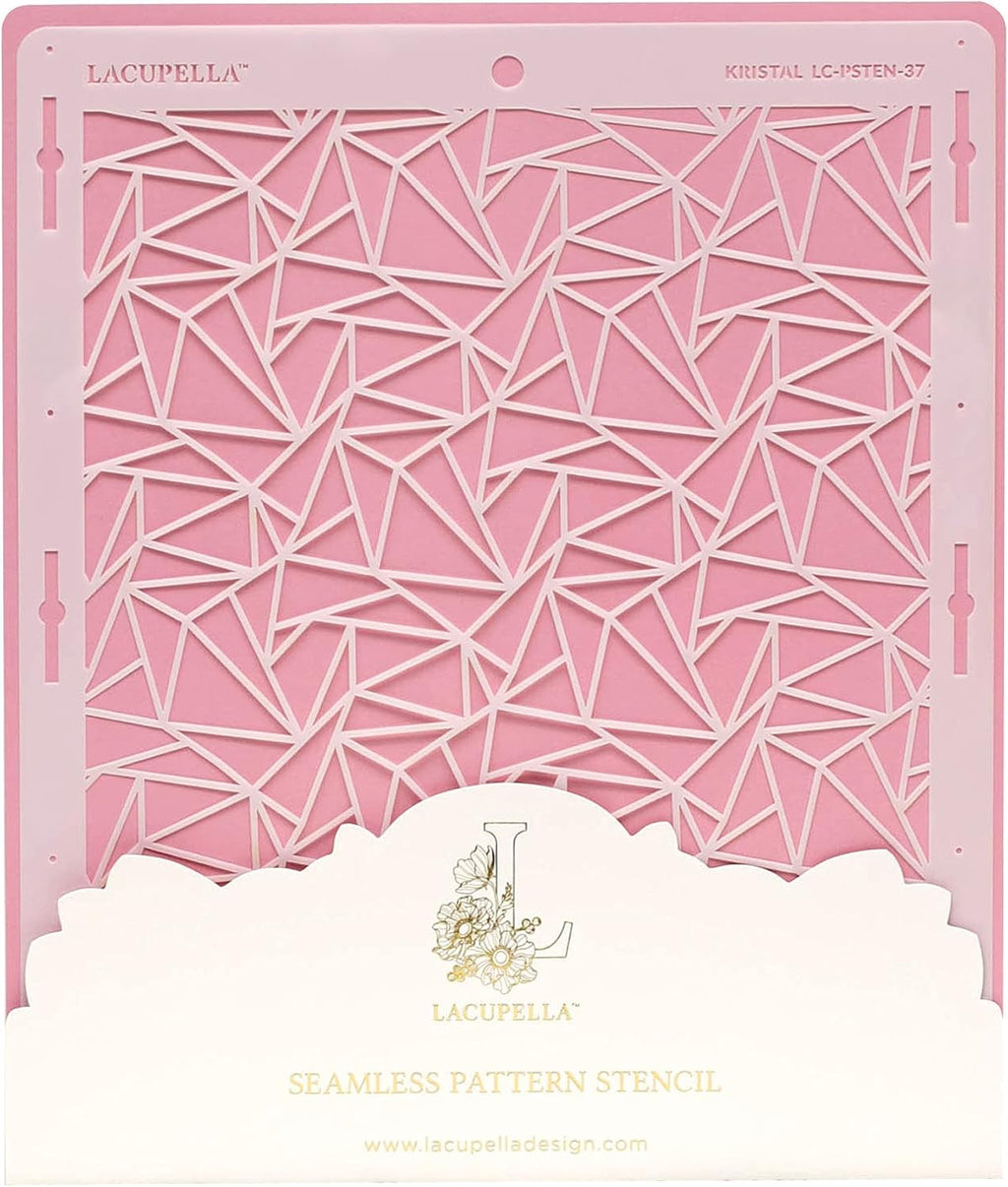 Cake Decorating Stencil for Tall Buttercream Cake, Royal Icing, Ganache, Paint, Airbrush (Kristal)
