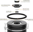 35OZ Coffee Canister for ground coffee with Date Tracker,copper color 304 Stainless Steel Kitchen Food Airtight storage container for Coffee Beans or Grounds, Tea, Sugar(35oz-Gradient)