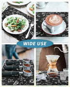 AMOAMI Coffee Mat Hide Stain Rubber Backed Absorbent Dish Drying Mat for Kitchen Counter - Fits Under Coffee Maker & Machine (17x31.5, Ink)