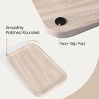 Marble Vanity Tray, Bathroom Tray Countertop, Decorative Dresser Organizer, Perfume, Jewelry Holder, Beige Stone Serving for Kitchen Sink Storage(MOCA Cream)