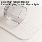 Silicone Baking Mat 35.4"x23.6" Food Grade Silicone Mats for Kitchen Counter Large Countertop Protector Mat with Edge Heightening Non-Slip Heat Resistant Mats for Countertop Easy Clean Transparent