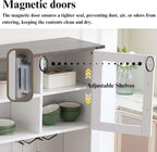 Coffee Bar Cabinet with Sliding Barn Doors 71'' Farmhouse White Pantry Cabinet with Drawers & Wine Glass Rack Rustic Buffet Cabinet for Kitchen, Black