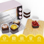 50 Pack Square Mini Cake Pans with Lids,Mini Loaf Pans with Lids,Aluminum Foil Baking Cups,Disposable Ramekins Cupcake Cups,Dessert Cups for Wedding Birthday Party Picnics,5oz (Coffee)