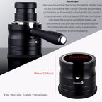 Coffee Portafilter Holder| Espresso Tamper Stand| Aluminum Alloy Espresso Holder| With Non-slip Base| Fits 54mm Espresso Machines Portafilter | (54mm, Black)